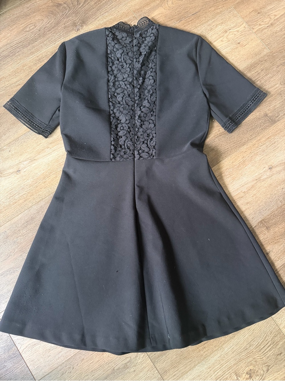 Zara Black Lace Trim Dress